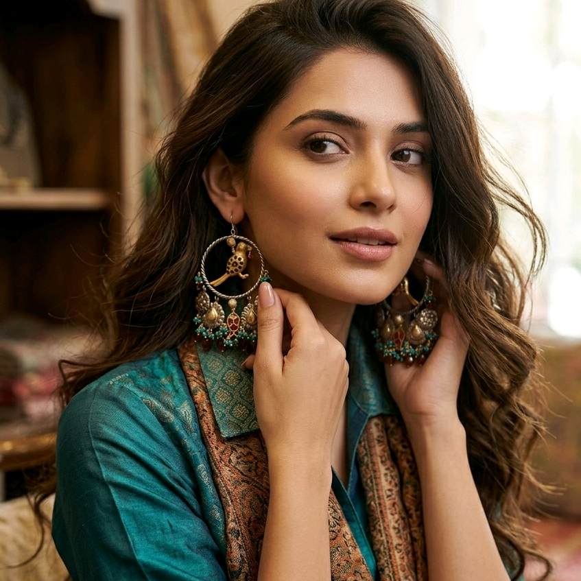Dual- Tone Statement Chandbali